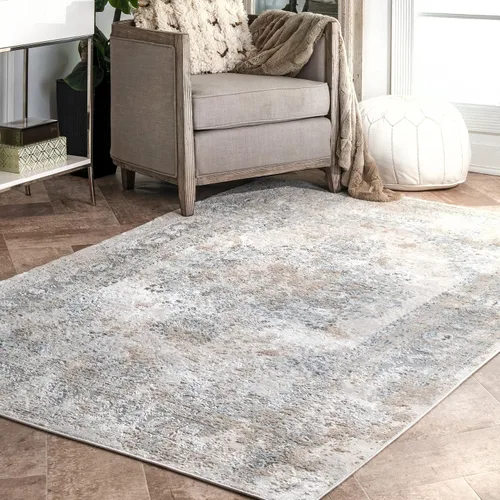 nuLOOM Jodee - Alfombra decorativa vintage de medallones, 3 x 5, color plateado