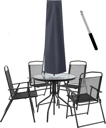 Miniatura 10 de Cubiertas de paraguas OKPOW para paraguas al aire libre - Cubierta de paraguas pequeña de patio para paraguas de mesa al aire libre de 6 pies a 9