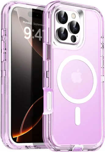 Miniatura 26 de AICase Funda transparente para iPhone 16e/13/iPhone 14, compatible con MagSafe 3 en 1, resistente protección contra caídas, cuerpo completo, a