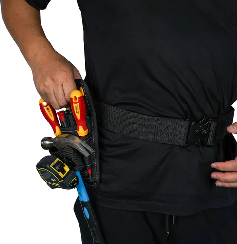 Miniatura 8 de Bolsa de herramientas pequeña con clip de cinturón, pequeña bolsa de herramientas, organizador de trabajo mínimo, funda de cuchillo y soporte