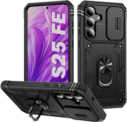 Miniatura 63 de PASNEW Funda para Samsung Galaxy S22 Ultra 5G, cubierta de cámara deslizante y soporte de dedo de metal giratorio de 360°, militar, resistente, a