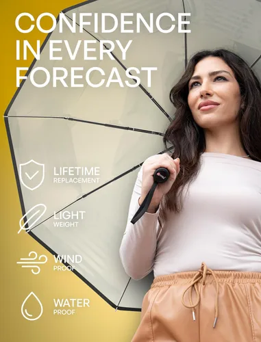 Miniatura 81 de REPEL Windproof Travel Umbrella - Compact & Withstands Winds up to 85MPH , Strongest Premium Auto Folding Umbrella for Rain and Sun - Durable, Light