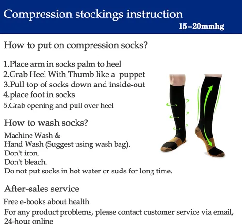 Miniatura 4 de Calcetines de compresión graduada, de cobre, para mejorar la circulación en hombres y mujeres, 8 pares de 15-20 mmHg, para correr, atletismo