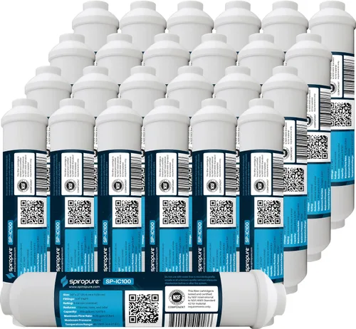 Miniatura 10 de SpiroPure Filtro en línea NSF Coconut Shell Filtro de agua de carbono granular con conexión rápida de 1/4", 2" x 10" (paquete de 1)