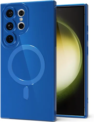 Miniatura 62 de Svanove para Samsung Galaxy S22 Funda de teléfono de silicona magnética, compatible con Magsafe, linda para mujeres, brillante color brillante, gel