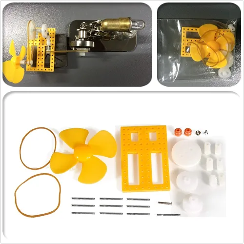 Miniatura 5 de Sunnytech Mini aire caliente Stirling Engine Mini Hot Live Steam Modelo Educación Juguete HA001-BJ001