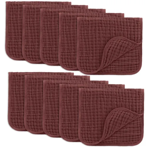 Miniatura 24 de Comfy Cubs - Paquete de 6 paños de muselina para eructos, 20 x 10 pulgadas, grandes, de 6 capas, 100 % algodón ultra absorbente para babeo