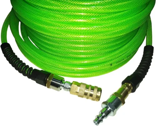 Miniatura 8 de Zeluga Z-Flex - Intercambio industrial con acoplador de bola y enchufe de seguridad de aire, manguera de aire de poliuretano reforzado 300 PSI