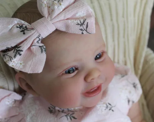 iCradle Adorable muñeca de bebé Reborn realista de 24 pulgadas, 24.0 in, adorable muñeca de silicona para niños pequeños, pelo pintado, aspecto