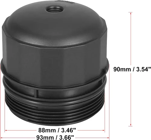 Miniatura 3 de X AUTOHAUX Carcasa del conjunto de tapa del filtro de aceite para Jaguar F-Pace F-Type XE XF XFR XFR-S XJ AJ812282 C2D17615