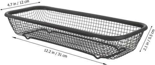 Miniatura 2 de Toddmomy Cesta de almacenamiento de vajilla organizador de utensilios para cajones de cocina, lavavajillas, cubiertos, barra de cesta de acero