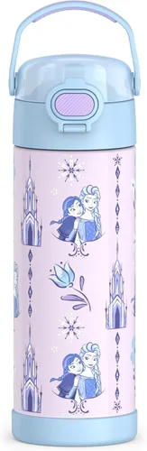 Miniatura 8 de THERMOS FUNTAINER Botella de acero inoxidable con aislamiento al vacío de 16 onzas con tapa ancha de canalón, Rosa Neón