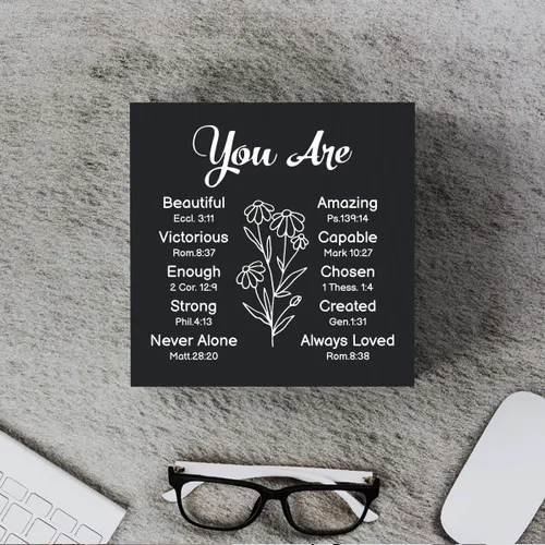Miniatura 4 de Regalos religiosos para mujeres, regalos cristianos, caja de madera cristiana, decoración de escritorio, versículos de la Biblia, decoración