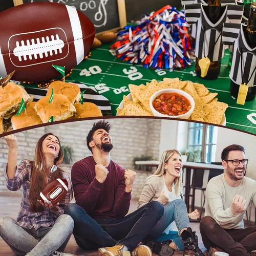 Miniatura 5 de Pelota de fútbol suave suave de 6 pulgadas, mini fútbol marrón pequeño para jugar en interiores, juego de atrapado, decoración deportiva, accesorios