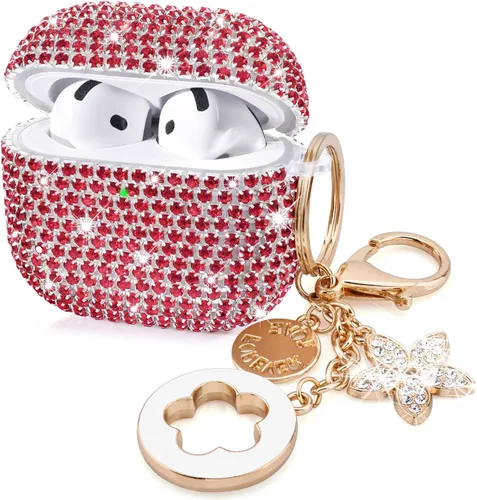 Miniatura 26 de VISOOM Bling Airpods Pro 2ª Generación Funda - Funda para AirPods Pro 2 con Cordón para Mujeres 2024 Crystal iPod Pro 2 Funda de Carga Inalámbrica