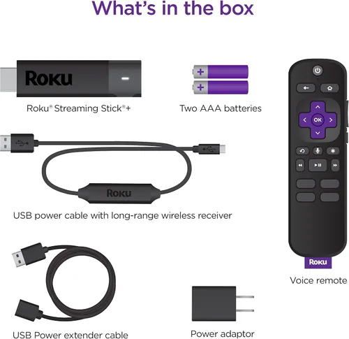 Miniatura 14 de Roku Streaming Stick+ Dispositivo de transmisión HD/4K/HDR con alcance inalámbrico de largo alcance y control remoto de voz Roku con controles