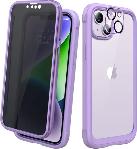 Miniatura 160 de Diaclara - Funda compatible con iPhone 11, carcasa resistente de cuerpo completo con protector de pantalla integrado sensible al tacto y Transparente