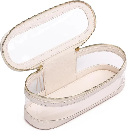Miniatura 65 de Pinkmik Pequeña bolsa de maquillaje, mini estuche transparente para maquillaje y neceser con cremallera, organizador de bolsos para mujer