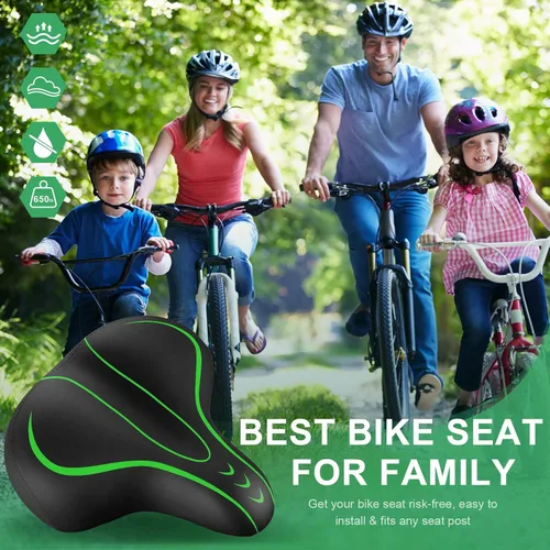 Miniatura 2 de Asiento cómodo de bicicleta, con espuma viscoelástica, impermeable, doble absorción de impactos, para hombres y mujeres. Es el mejor asiento