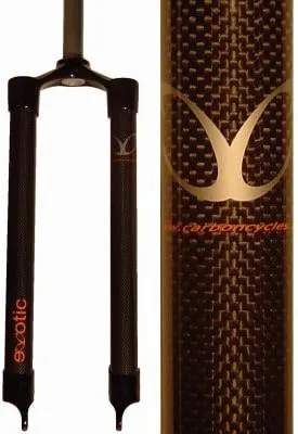 Tenedor rígido exótico de la bici de montaña del carbono, disco específico 17.5 in para la rueda de 26in 3K