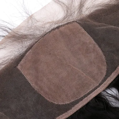 Miniatura 5 de Un donante de grado superior 13x4 base de seda cierre frontal de encaje cabello humano con cabello de bebé ondulado brasileño virgen cierre de pelo