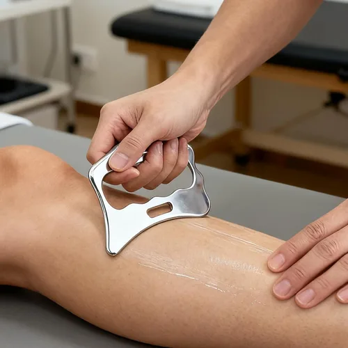 Miniatura 7 de 6 piezas Gua Sha Muscle Rascador de acero inoxidable herramienta de masaje 6 herramientas IASTM para brazos/espalda/hombro, herramienta de raspado