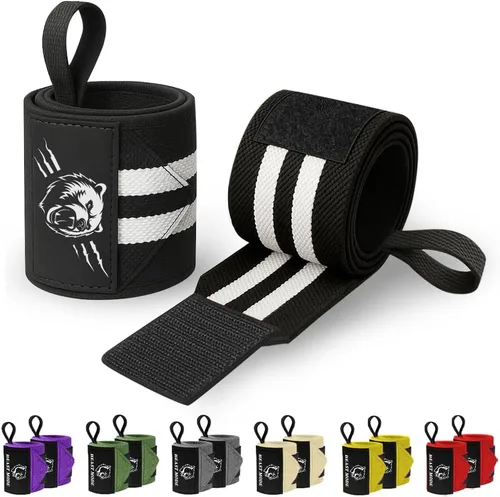 Miniatura 28 de TECEUM Weightlifting 18" & 12" Wrist Wraps with Thumb Loop – Heavy Duty Wrist Workout Braces for Men and Women – Ideal for Powerlifting, Strength