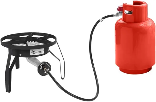 Miniatura 13 de Estufa de quemador de propano, cocina de gas propano, estufa de campamento al aire libre, quemador de propano de alta presión, regulador PSI
