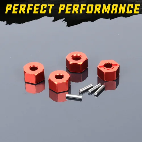 Miniatura 7 de RCAWD Ruedas hexagonales de 0.472 in con pasadores de tornillo, 4 piezas para adaptador de cubos de rueda hexagonal 1/10 Slash 2WD 58024, 58034