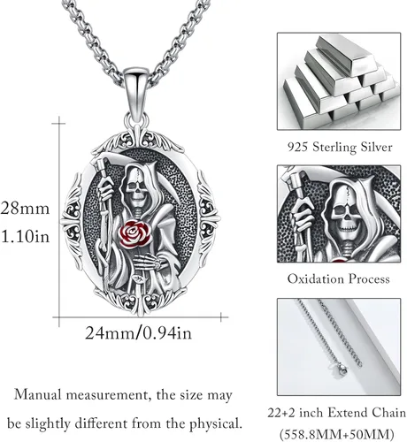 Miniatura 108 de Collar con colgante de plata de ley 925 con medalla de San Patrón, joyería religiosa para hombres y mujeres, con cadena de acero inoxidable 316L