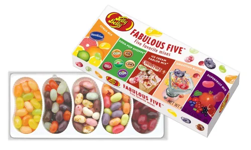 Jelly Belly Caja de regalo Fabulous Five de gomitas Jelly Beans - 4.25 oz (120 g) - Auténticas y oficiales, directamente de la fuente