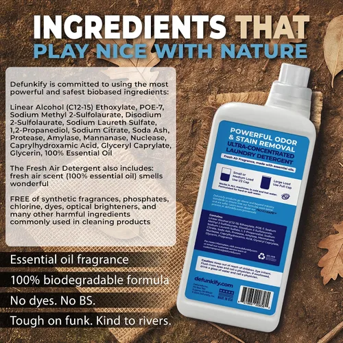 Miniatura 4 de Detergente para ropa sucia de 124 cargas. Aceite esencial de aire fresco fresco líquido detergente para ropa para pieles sensibles. Suministro
