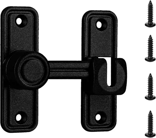 Cerradura para puerta de granero, 90 y 180 grados, resistente, para puerta de granero, herrajes para puertas de granero, cerraduras y pestillos para