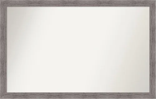 Miniatura 107 de Amanti Art Espejo de baño gris para sobre el fregadero, 31 x 48 pulgadas, espejo de tocador rectangular estrecho de color gris, marco de madera