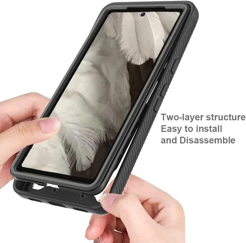 Miniatura 2 de Funda para Google Pixel 7a Funda con protector de pantalla para Google Pixel 7a 5G, color negro