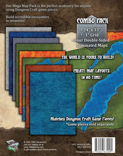 Miniatura 3 de Dungeon Craft RPG & DND Set de Inicio – Kit de Esenciales de Mapas Plegables – Set de 4 – Expedición