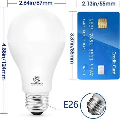 Miniatura 2 de ENERGETIC SMARTER LIGHTING Paquete de 6 Bombillas LED A21 Equivalente a 150 Vatios, Bombilla LED, Blanco Suave 2700K, 2600 Lúmenes Altos Bombilla