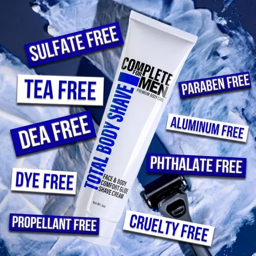 Miniatura 8 de Crema de afeitar para piel sensible, crema de afeitar facial y corporal, cómodo deslizamiento corporal, afeitado sin irritación, protege