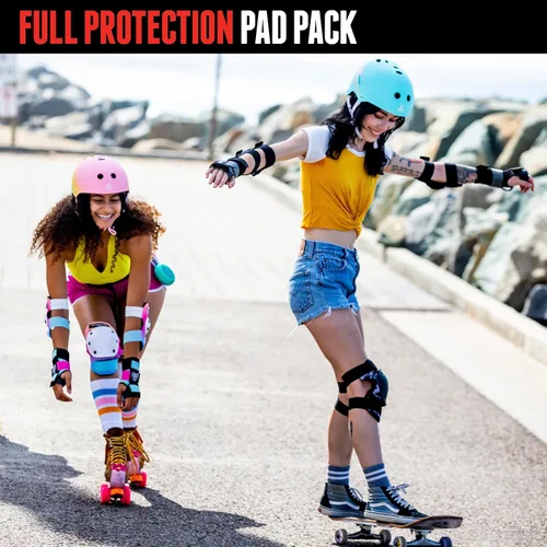 Miniatura 2 de Triple Eight Saver Series - Juego de protectores de rodillas, codos y muñecas (talla S, diseño Sunset)