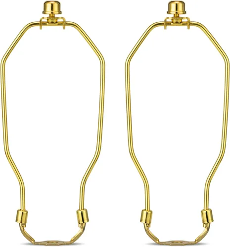 Miniatura 20 de Juego de 2 soportes desmontables para arpa de lámpara de 7 pulgadas para lámparas de mesa y de pie, soporte resistente para pantalla de lámpara