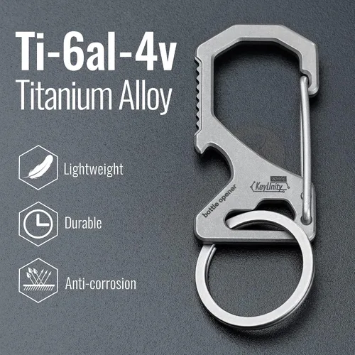 Miniatura 7 de KeyUnity Keychain Carabiner Clip, Anti-Lost Quick Release Titanium Key Holder, 2 inch Key Organizer Heavy Duty for Men & Women