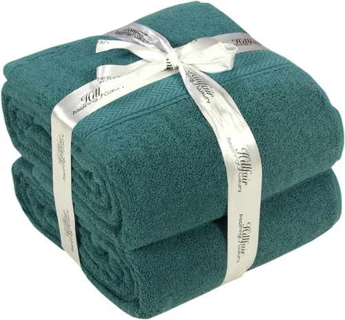 Miniatura 36 de HILLFAIR 600 GSM- 40 x 80 pulgadas- 100% algodón juego de 2 toallas de baño XXL extragrandes- suaves altamente absorbentes toallas de baño jumbo