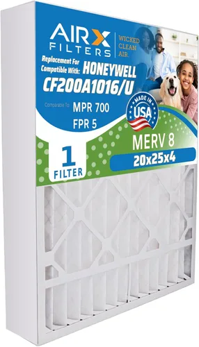 Miniatura 34 de AIRX FILTERS WICKED CLEAN AIR. Filtro de horno 20x25x4 MERV 8 compatible con filtro de aire Honeywell 20x25x4 F25 1 solo filtro