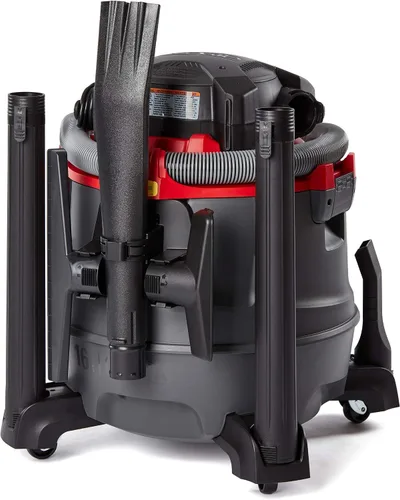 Miniatura 9 de RIDGID 62723 Rojo RT1600 Aspiradora húmeda/seca de 16 galones, gris oscuro y rojo