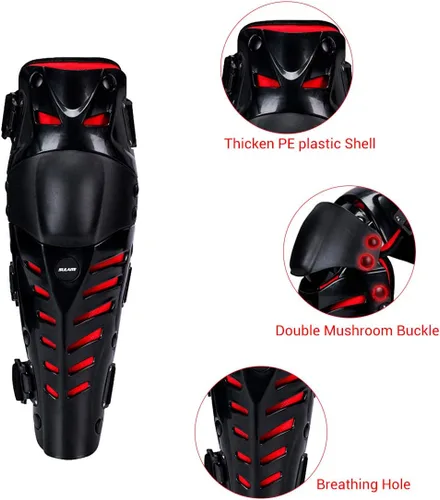 Miniatura 5 de Rodilleras, Motocicleta Rodilla Protectora Rodilla Espinilleras, Ajustable Manga Larga Pierna Antideslizante Protector Rodilleras Motocicleta