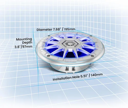 Miniatura 3 de BOSS Audio Systems MRGB65S - Altavoces estéreo para barcos marinos de 6.5 pulgadas, 200 vatios máximo (por par), coaxial, 2 vías, rango completo, 4