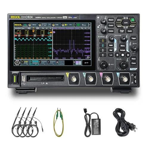 Miniatura 8 de RIGOL Osciloscopio digital DHO914S 125 MHz 4-Ch + 16 Digital 1.25 GSa/s 12-bit 50 Mpts UltraAcquire 1,000,000 wfms/s AFG + Bode Plot LAN/USB/HDMI