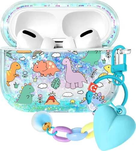 Miniatura 11 de Funda para Apple para Airpods 4 Case 2024 - Arena Movediza Líquida Arte Artístico Estético Funda Mujer Chica Mujeres Brillante Brillo Purpurina