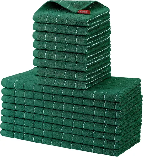 Miniatura 47 de Homaxy Juego de 8 toallas de cocina y paños de cocina, 12 x 12 y 13 x 28 pulgadas, juego de 8 toallas de cocina de rizo de algodón a granel, diseño