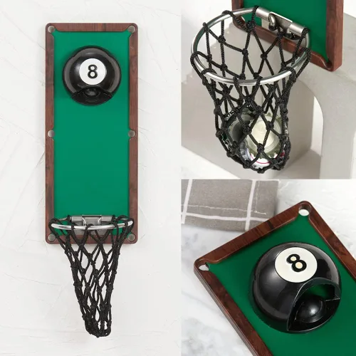 Miniatura 6 de Arola Abrebotellas magnético de bola de billar, abridor de pared de metal extraíble con colector de tapas, regalo de cumpleaños para entusiastas